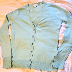 New York & Co Green Casual Cardigan